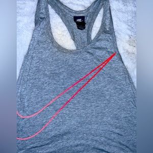 Gray and Peach Nike Tank used once then thrown in the closet per usual.